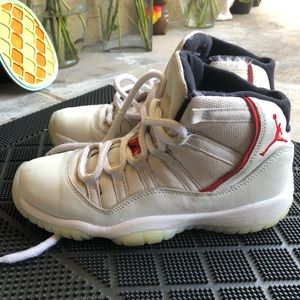 Authentic white Michael Jordan basketball shoe
